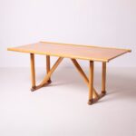 Postmodern folding bamboo table, Italy, 1980s