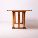 Postmodern folding bamboo table, Italy, 1980s