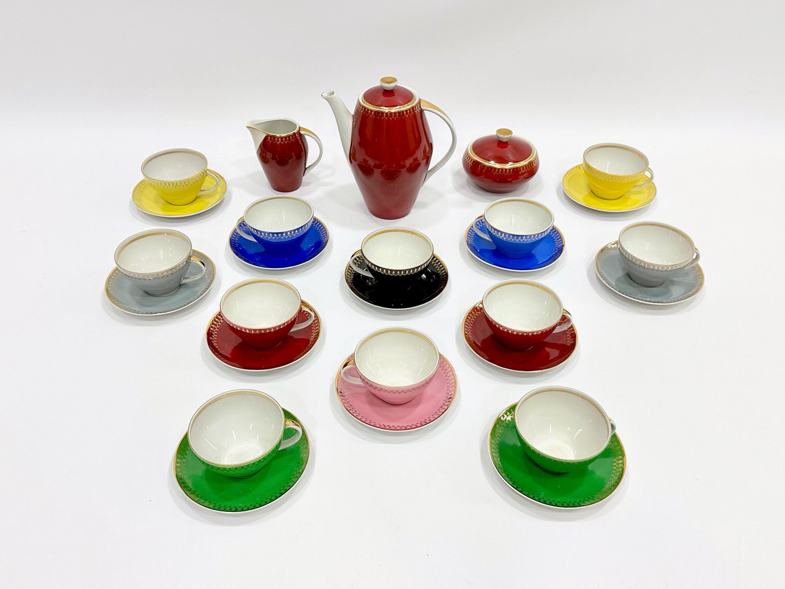 Coffee service for 12 people, designed by Wincenty Potacki, ZPS Karolina, Poland, 1960s