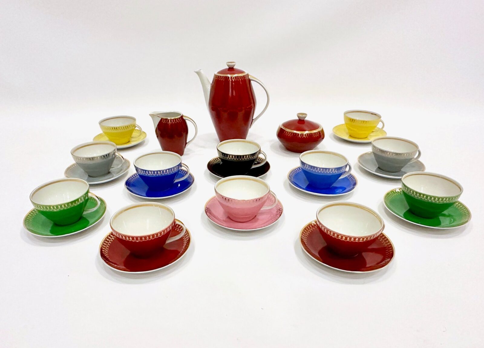 Coffee service for 12 people, designed by Wincenty Potacki, ZPS Karolina, Poland, 1960s