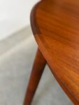 Round extendable teak dining table, Denmark, 1960s