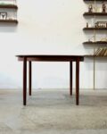 Round extendable teak dining table, Denmark, 1960s