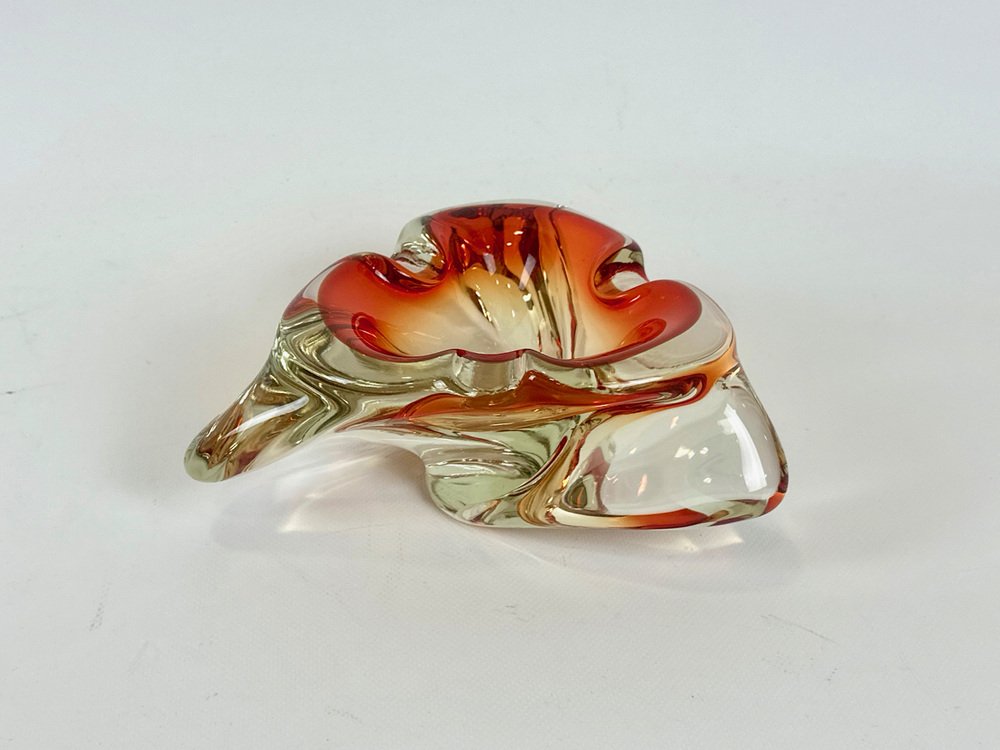 Szklana popielniczka, Murano, Włochy, lata 60