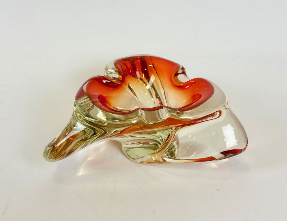 Szklana popielniczka, Murano, Włochy, lata 60