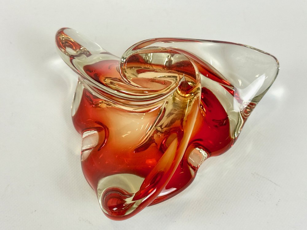 Szklana popielniczka, Murano, Włochy, lata 60