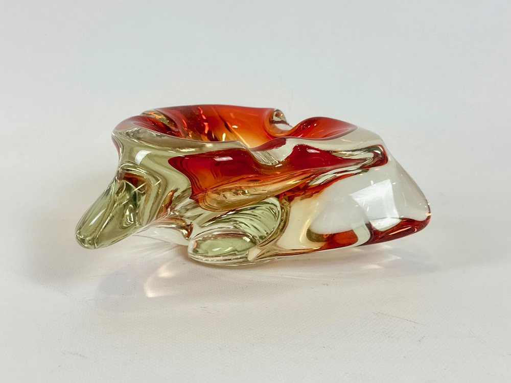 Szklana popielniczka, Murano, Włochy, lata 60