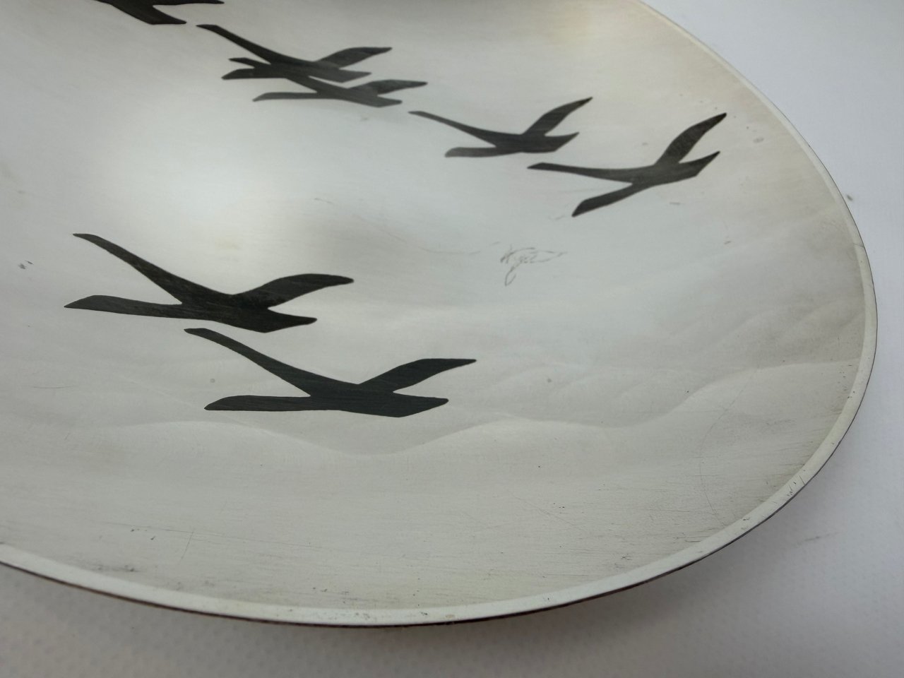 Ikora wall plate with a wild goose motif, WMF, Germany, 1960s